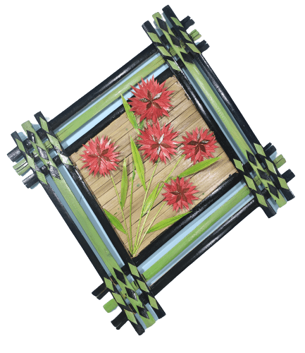 Bamboo Wall Decor Hanging Flower Vases