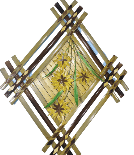 Bamboo Wall Decor Hanging Artificial Flower